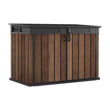 Keter 6′ x 3′ Walnut Signature Horizontal Plastic Shed – Walnut Woodlook-oakleysgardenmachine- Free shipping