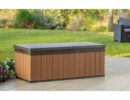 Keter Darwin 380L Plastic Storage Box – Brown-oakleysgardenmachine- Free shipping