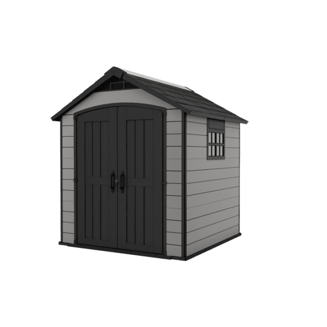 Keter 7.5’x7′ Premier Heavy Duty Plastic Shed – Grey