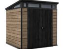 Keter 7′ x 7′ Ashwood Signature Pent Plastic Shed – Woodlook-oakleysgardenmachine- Free shipping