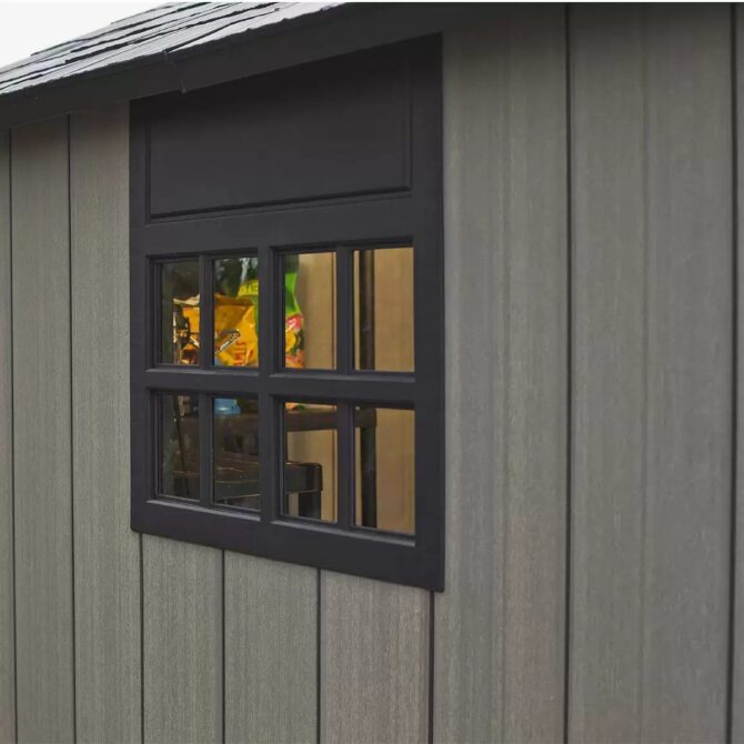 Keter 7.5′ x 9′ Oakland Heavy Duty Plastic Shed – Grey-oakleysgardenmachine- Free shipping