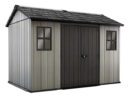 Keter 11’x 7.5′ Oakland Heavy Duty Plastic Shed – Grey Single Entrance-oakleysgardenmachine- Free shipping